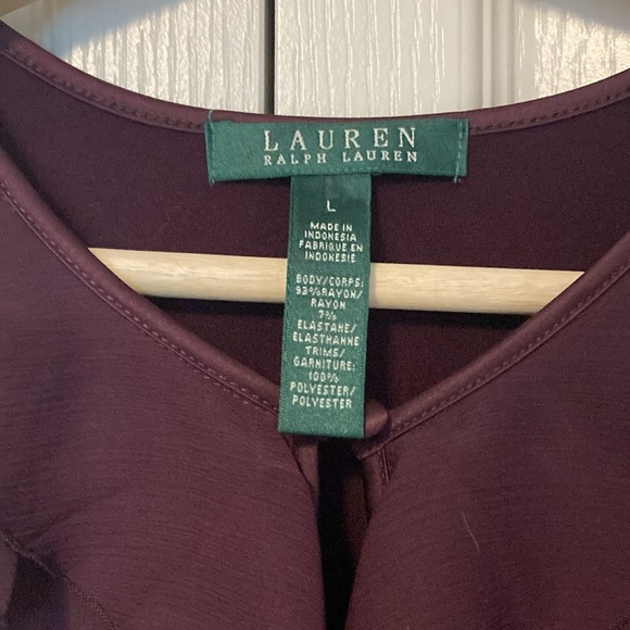 Lauren Ralph Lauren Purple - Aubergine Ruffle Tank Top - Picture 3 of 6